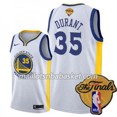 Maillot Homme Golden State Warriors Kevin Durant 35 2018 NBA Finals Nike Blanc Swingman